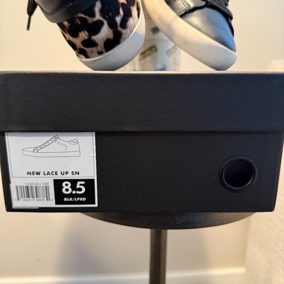 Banana Republic Essential Leather Sneakers – Leopard Calf Hair – Size 8.5 - Picture 2 of 8